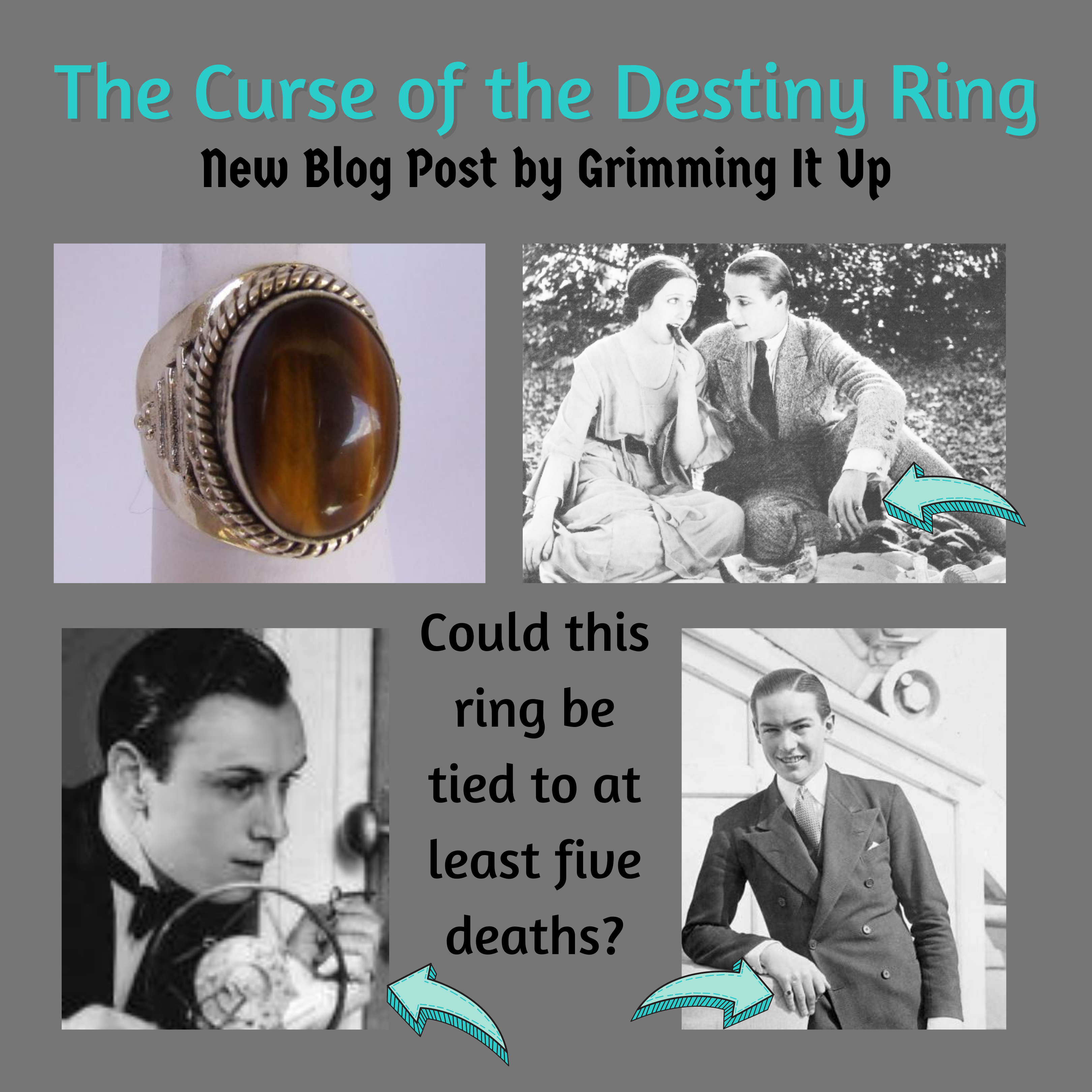 Image of a ring and three men wearing the Destiny Ring.